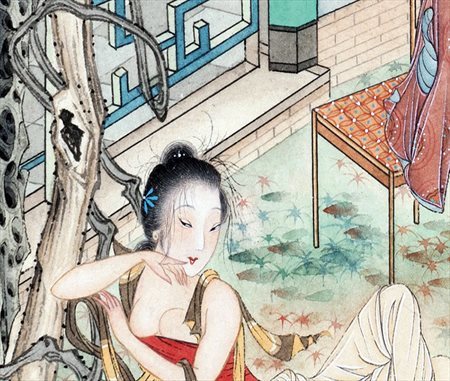 金城江-胡也佛浣纱图，风情万种，惹人怜爱, 与春宫秘戏作品同出一辙